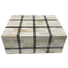 Bone Box With Black Grid