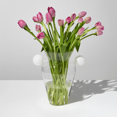 Clear & White Geo Urn