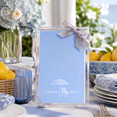 Beach Scene Guest Towel Tray & Napkin Set