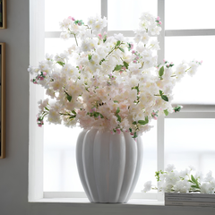 Almost Real Faux Cherry Blossom Stem - Cream