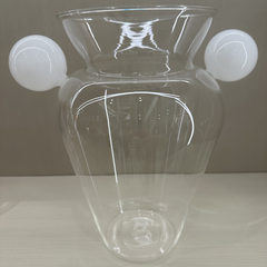 Clear & White Geo Urn