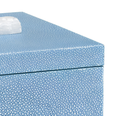 Blue Shagreen Jewelry Box