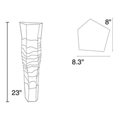 Erosum Tall Porcelain Platinum Vase