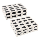Black & White Checkered Boxes