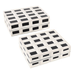 Black & White Checkered Boxes