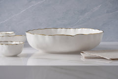 Extra Large Shallow Bowl - Gold
