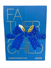 Father & Child w\Blue and Gold Bow