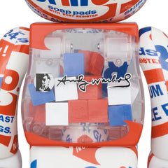 Be@rbrick Andy Warhol "Brillo" 2022 100% and 400% Set