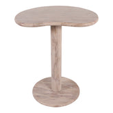 Beige Marble Accent Table