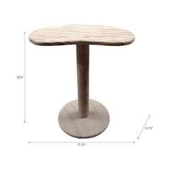 Beige Marble Accent Table