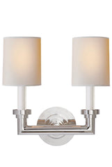 Double Paper Shaded Sconce