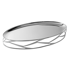 Elevated Oval Stainless Steel Trays