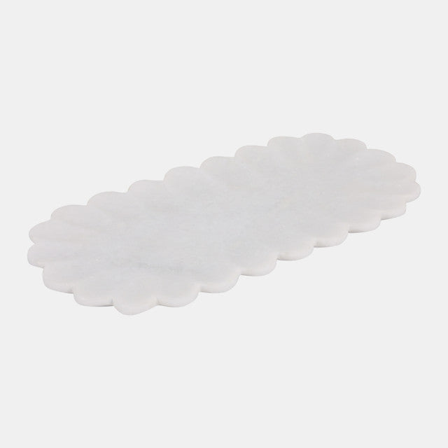 Flat Scallop Edge Marble Tray