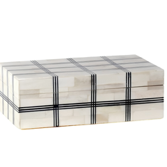 Bone Box With Black Grid