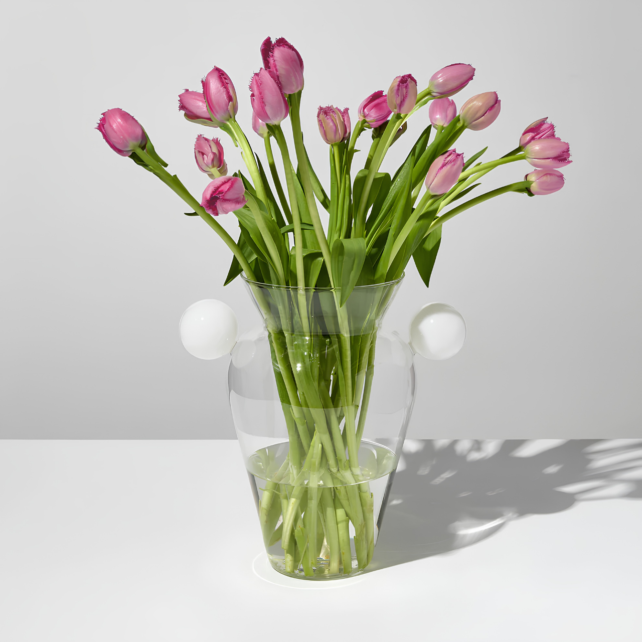 Clear & White Geo Urn