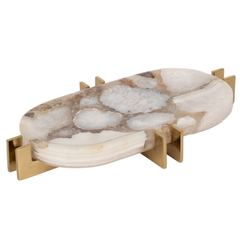 Agate and Brass Tray