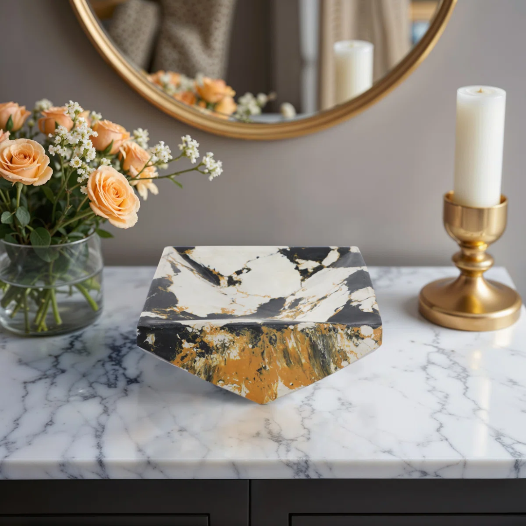 Black & White Marble Bowl