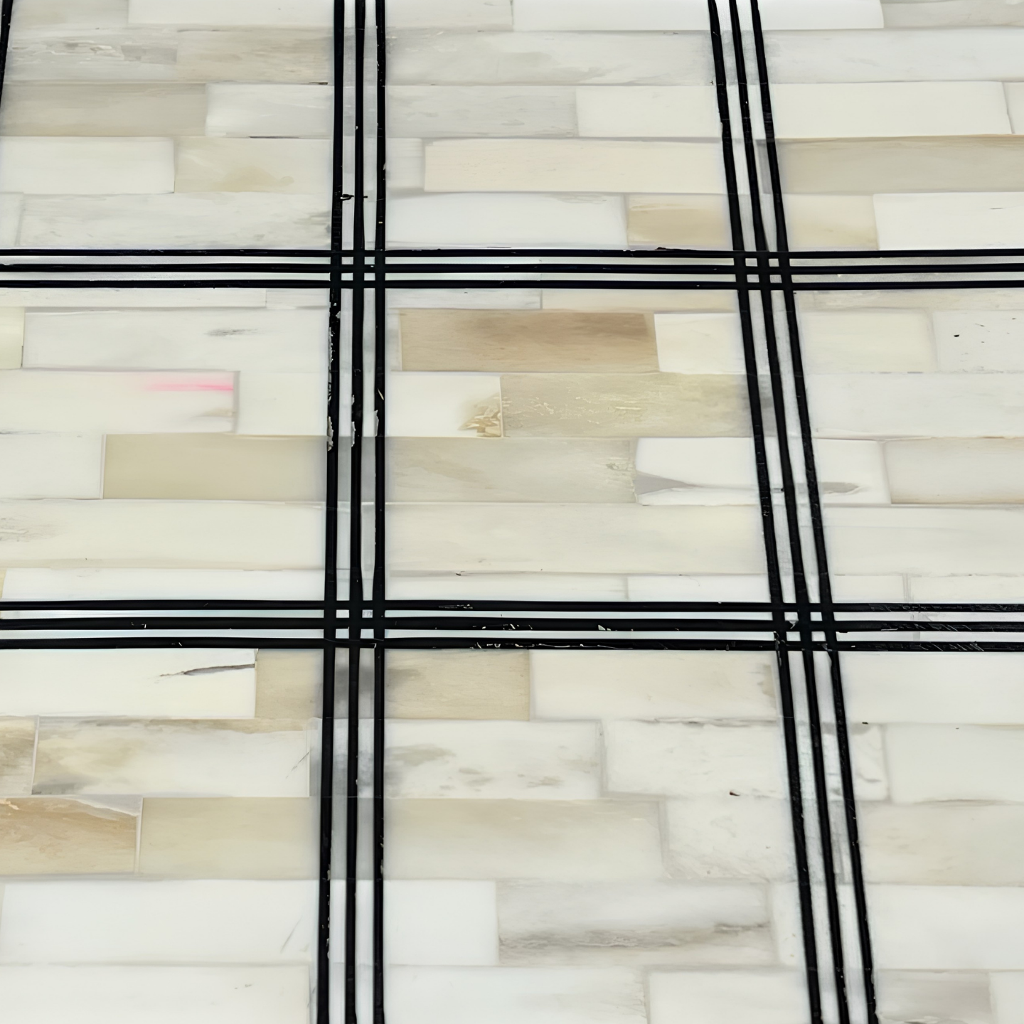 Bone Box With Black Grid