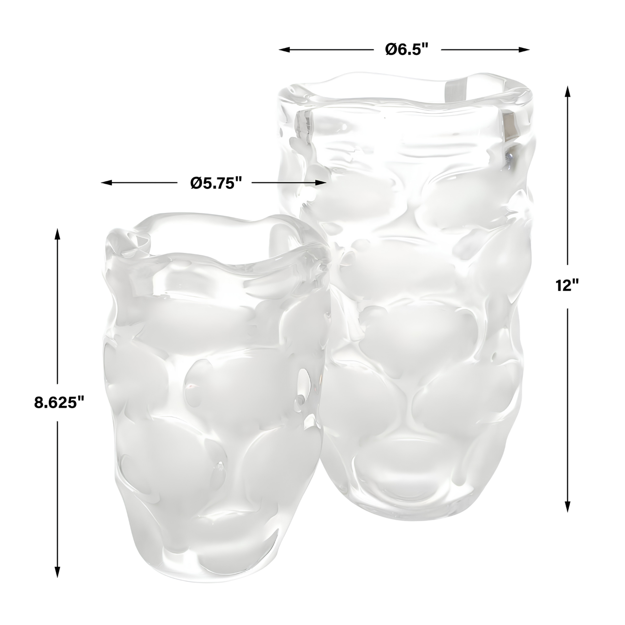Dimple Vases Set of 2