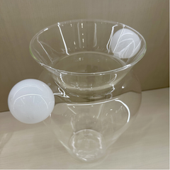 Clear & White Geo Urn