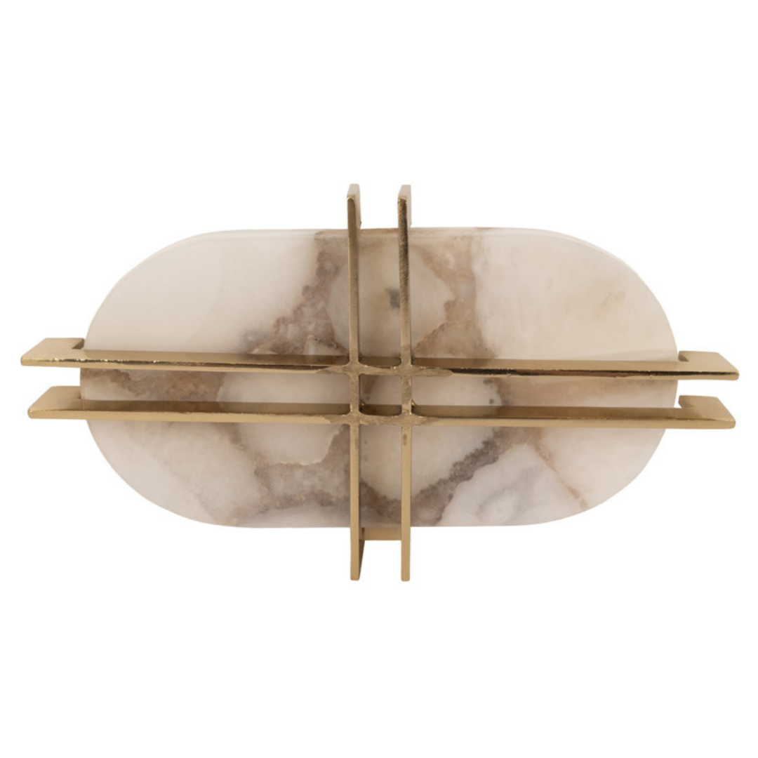 Agate and Brass Tray