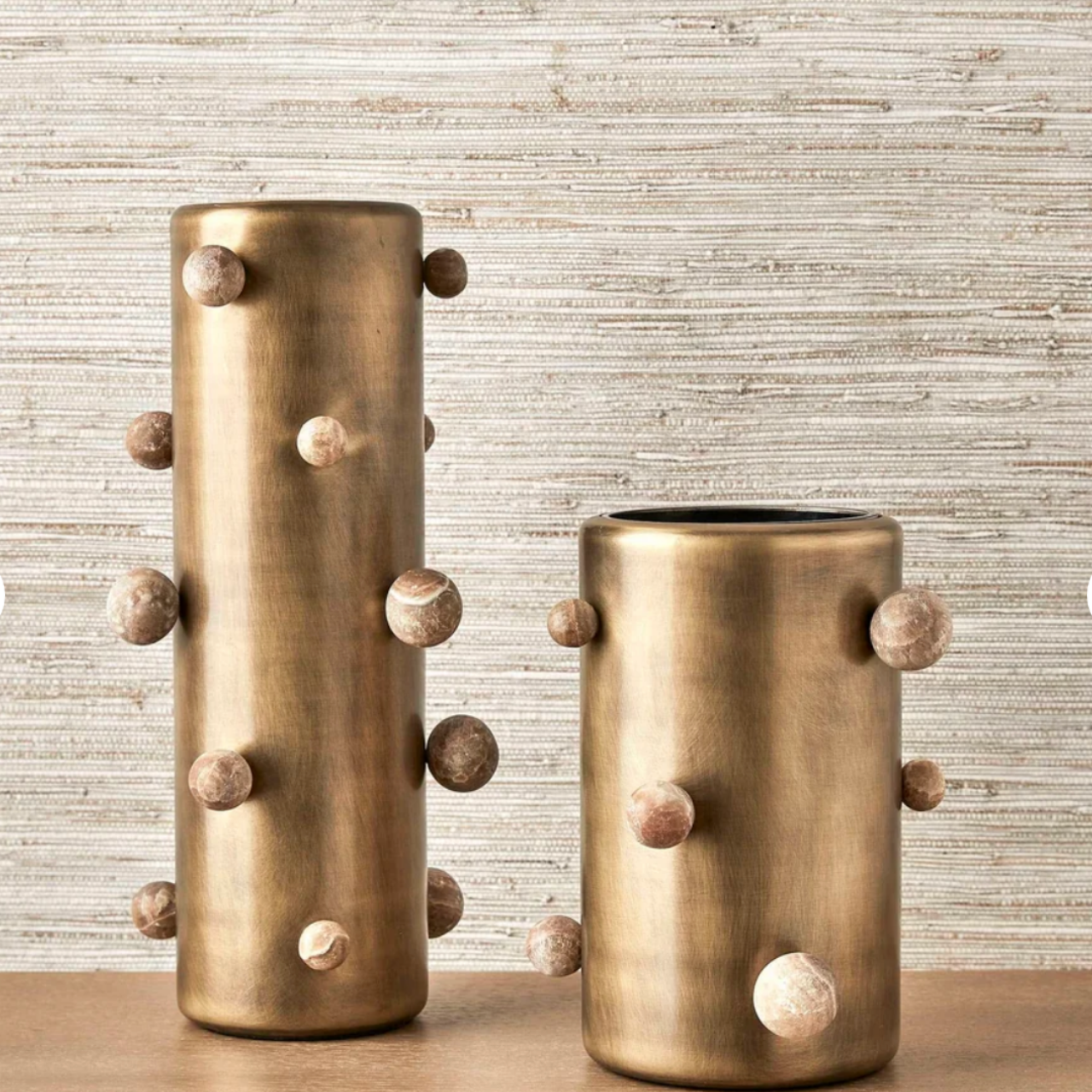 Brass Molecule Vases