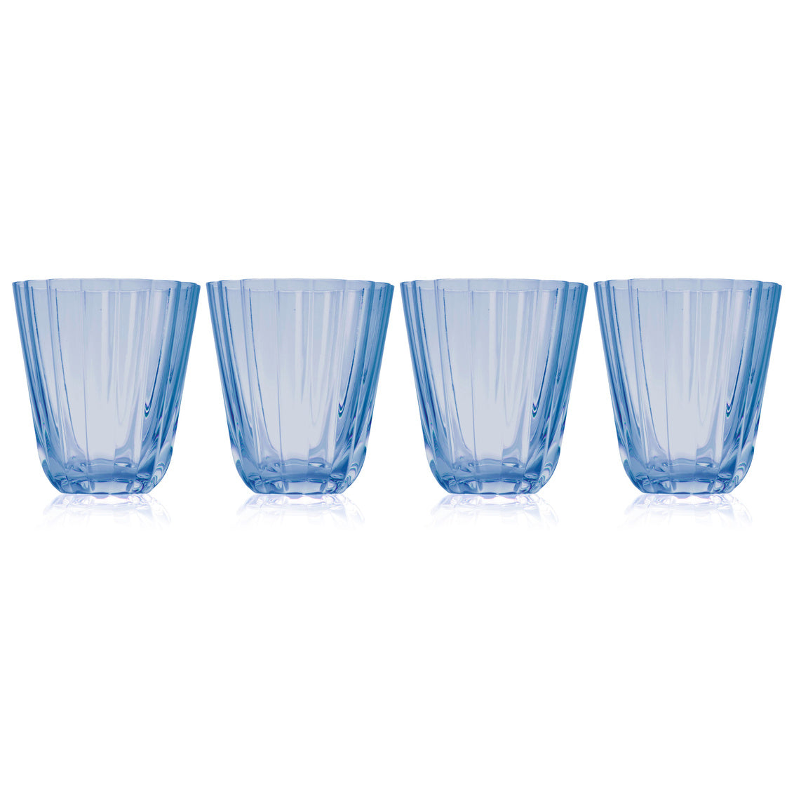 Arc Motif Blue Drinking Glass