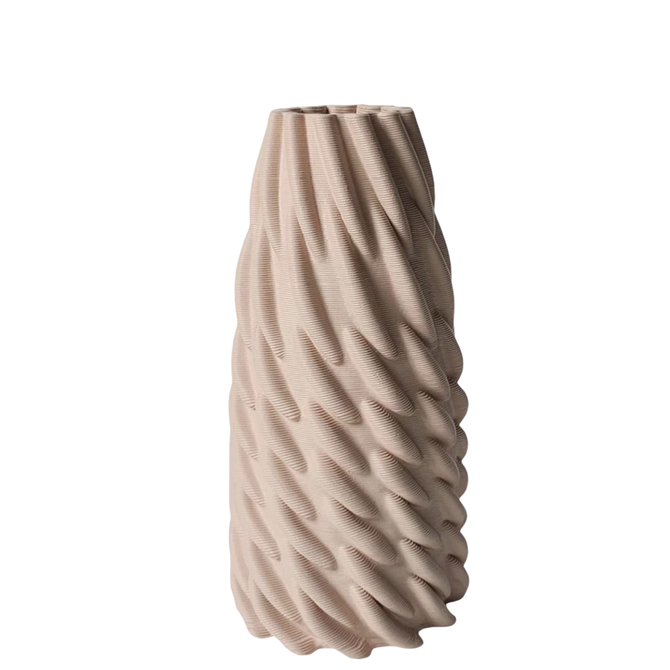 Blush Swirled Porcelain Vases