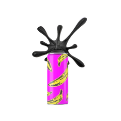 Banana Splash - Spray Can Sculpture