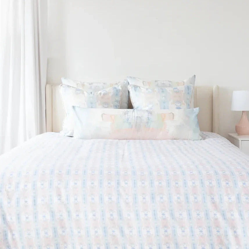 Blushed Blue Throw Pillow