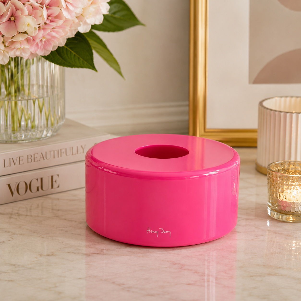 Fuchsia Glass Decorative Accent L9