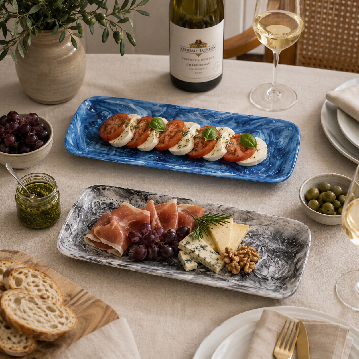Classical Swirled Rectangle Platter