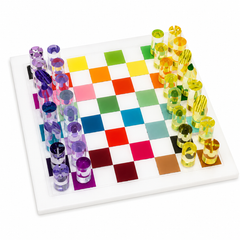 Checkerboard Colors Acrylic Chess