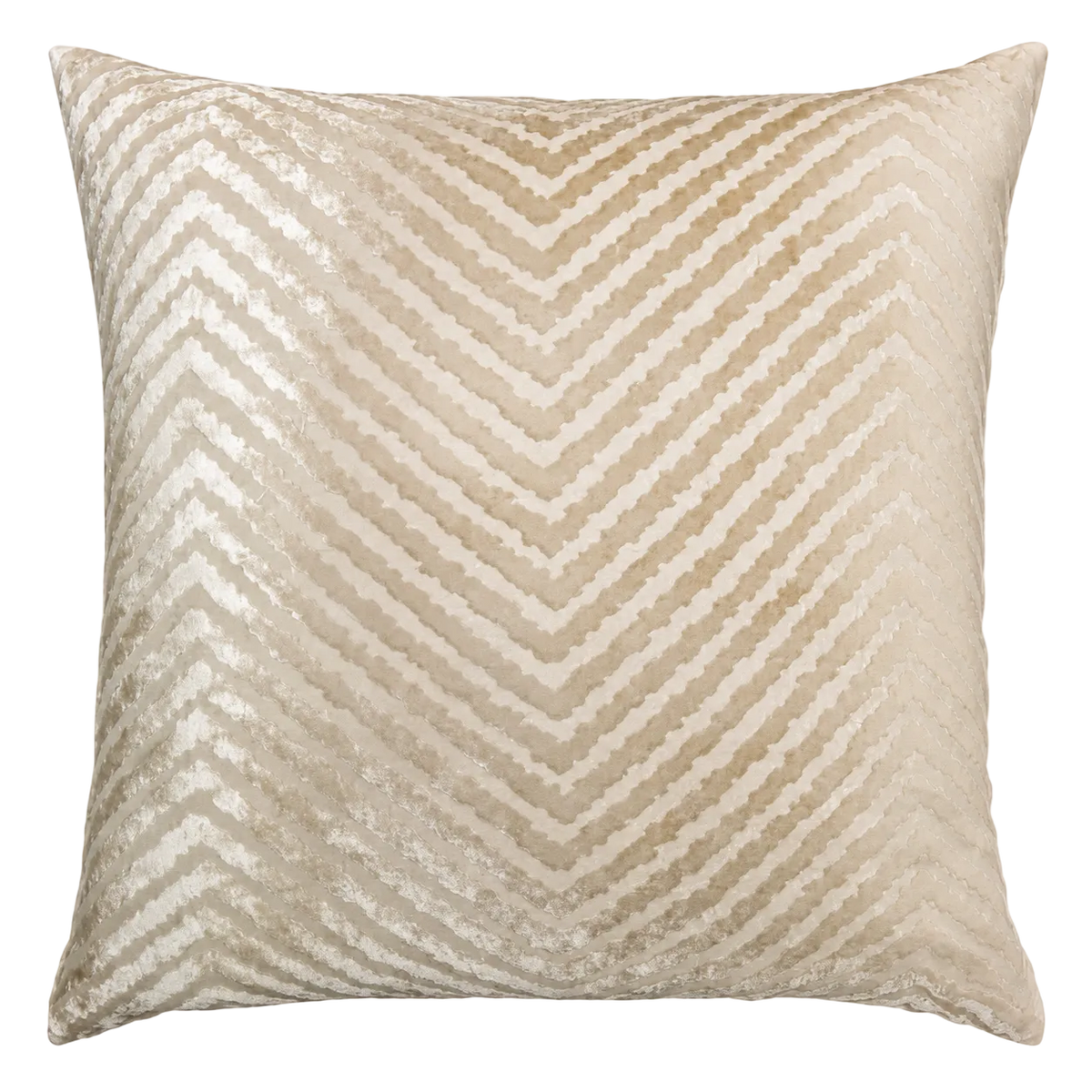 Chevron Latte Velvet 18" Pillow