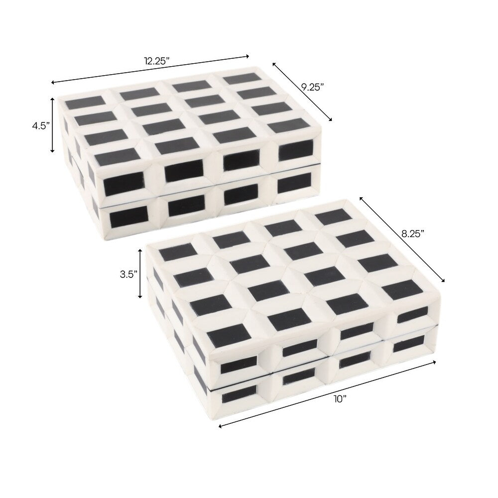 Black & White Checkered Boxes