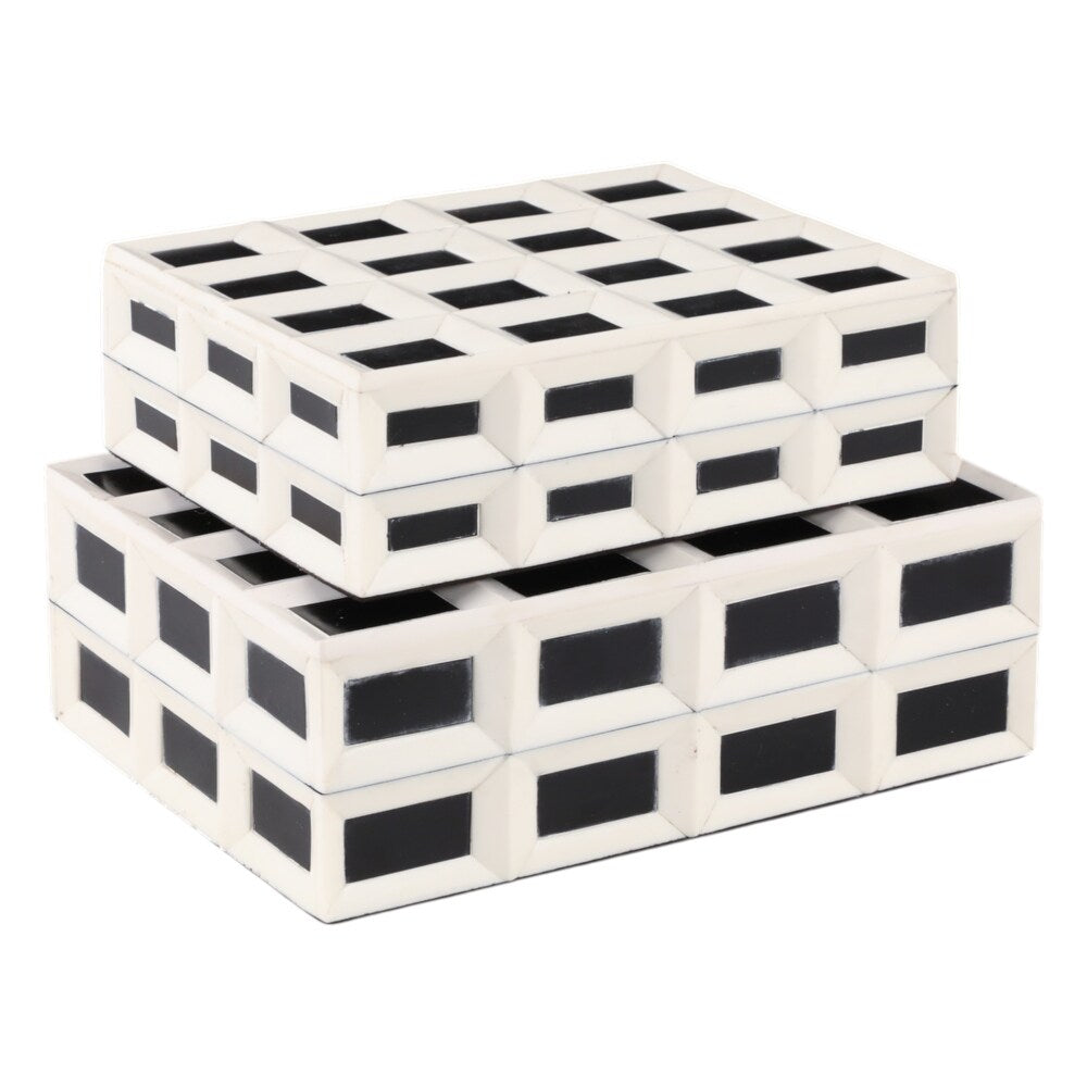 Black & White Checkered Boxes