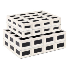 Black & White Checkered Boxes