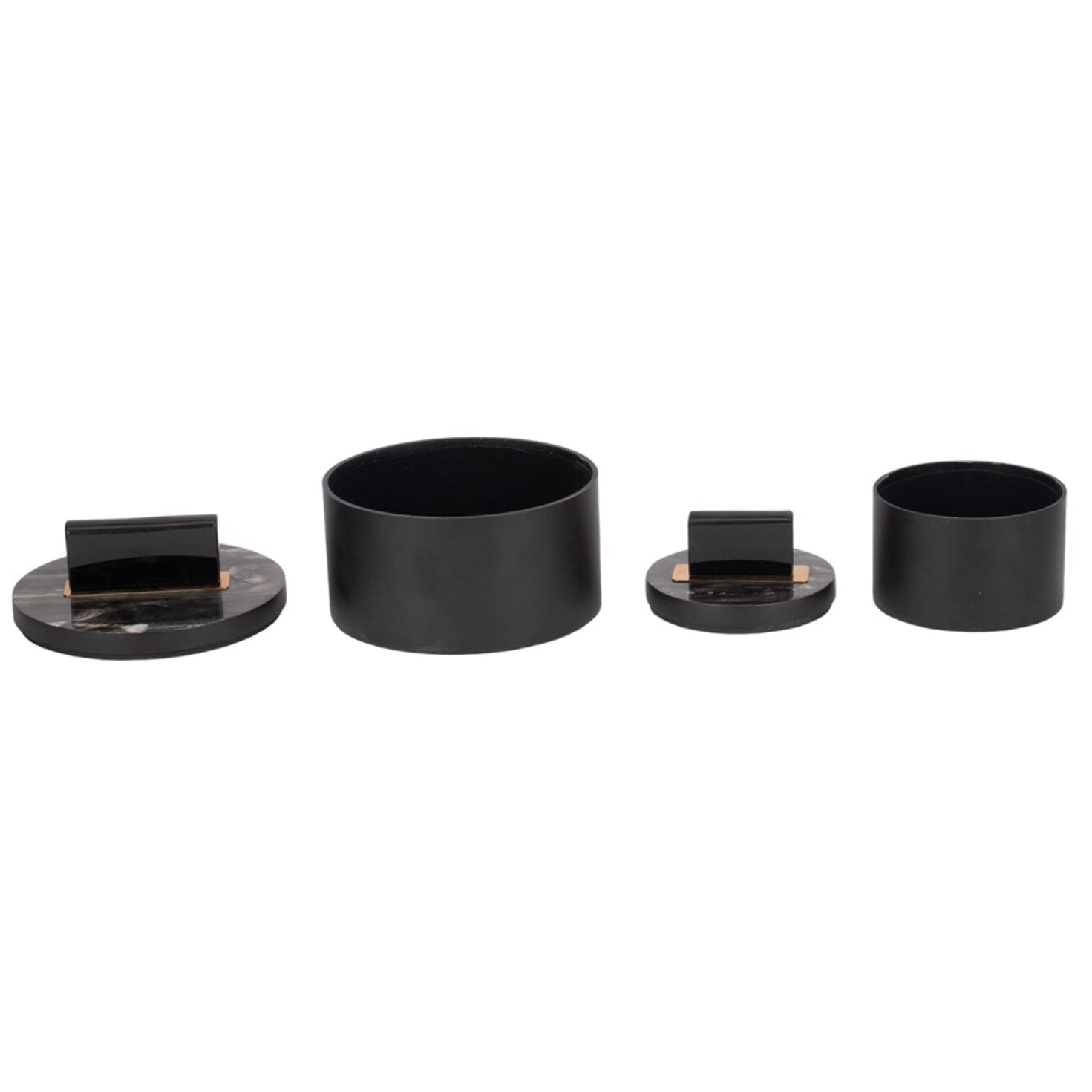 Black Round Resin Boxes