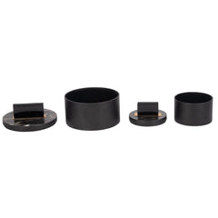 Black Round Resin Boxes