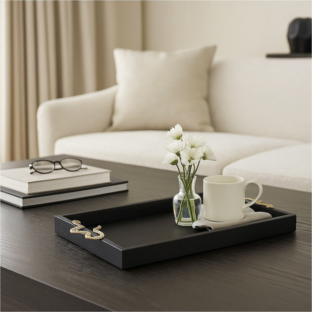 Faux Leather Snake Tray
