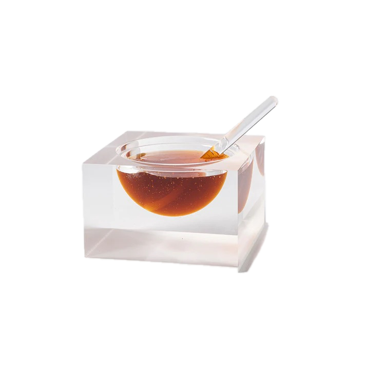 Acrylic Honey & Salt Dish White
