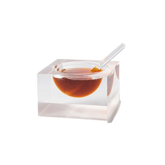 Acrylic Honey & Salt Dish White