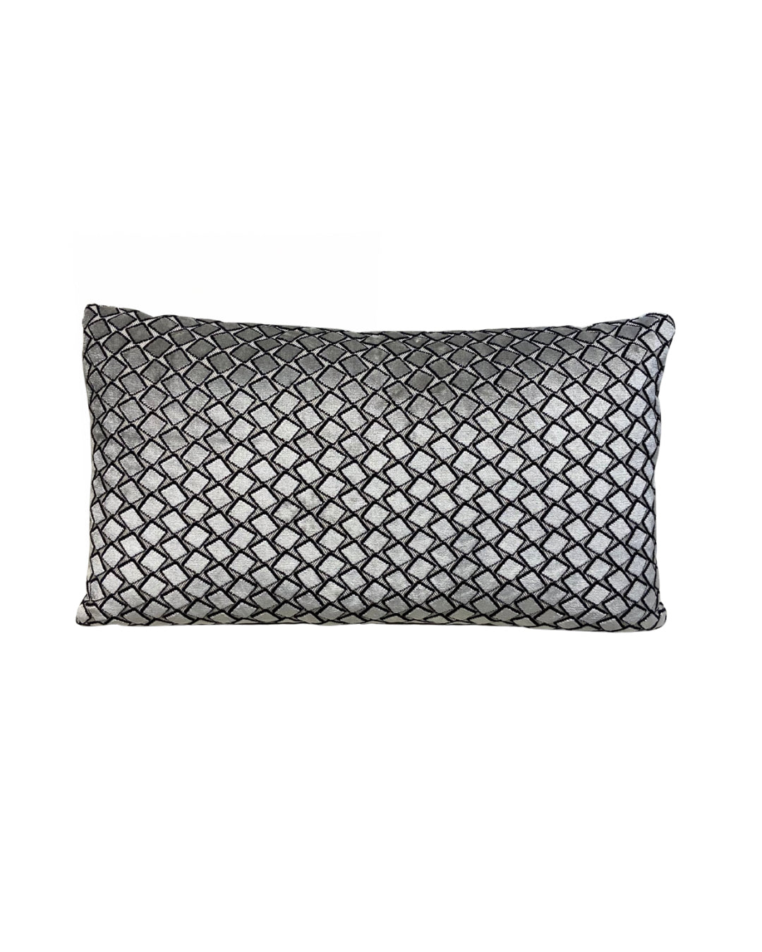 Black Grey Rectangle Pillow