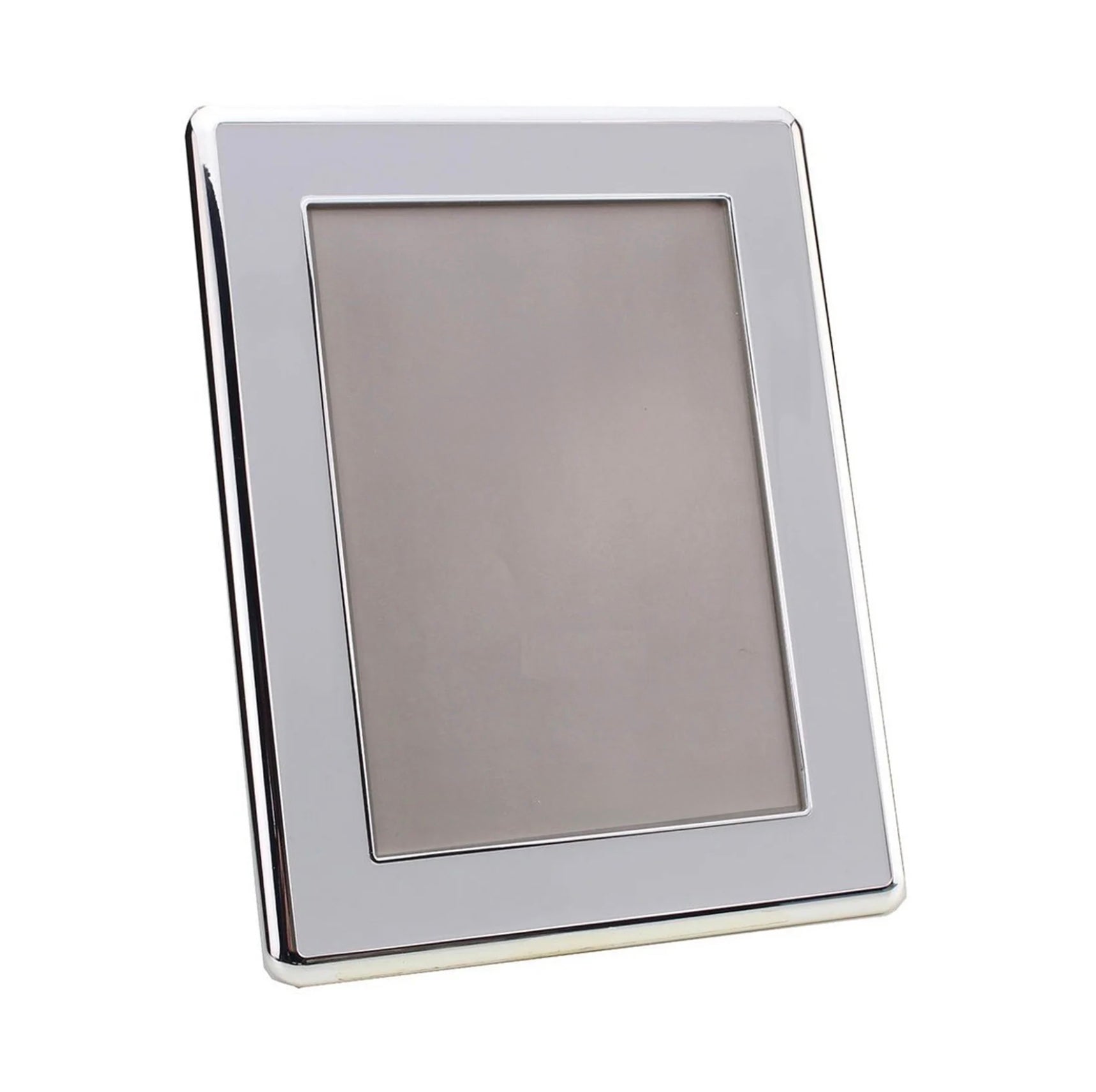 Chiffon Enamel & Silver Curve Frame