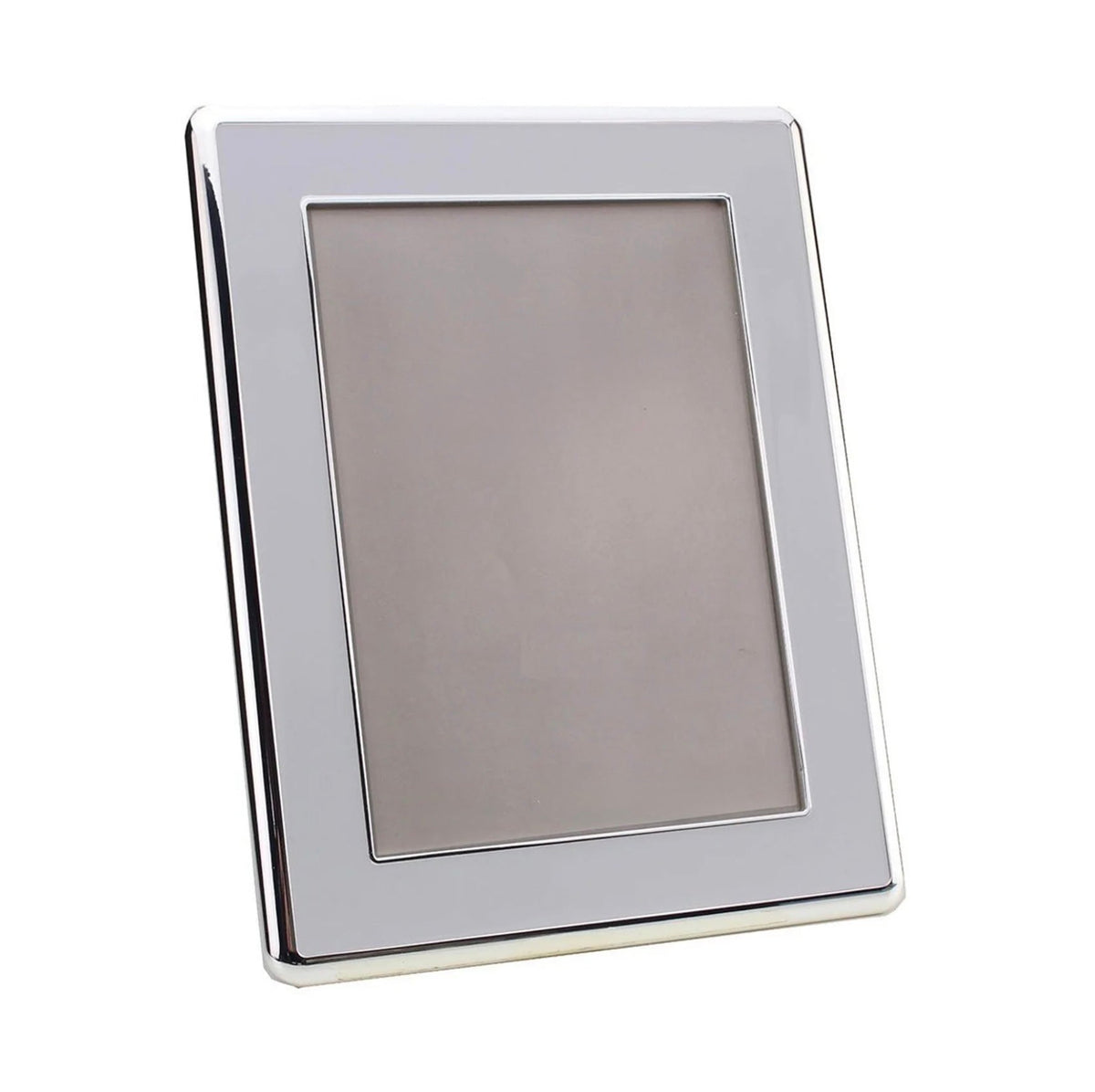 Chiffon Enamel & Silver Curve Frame