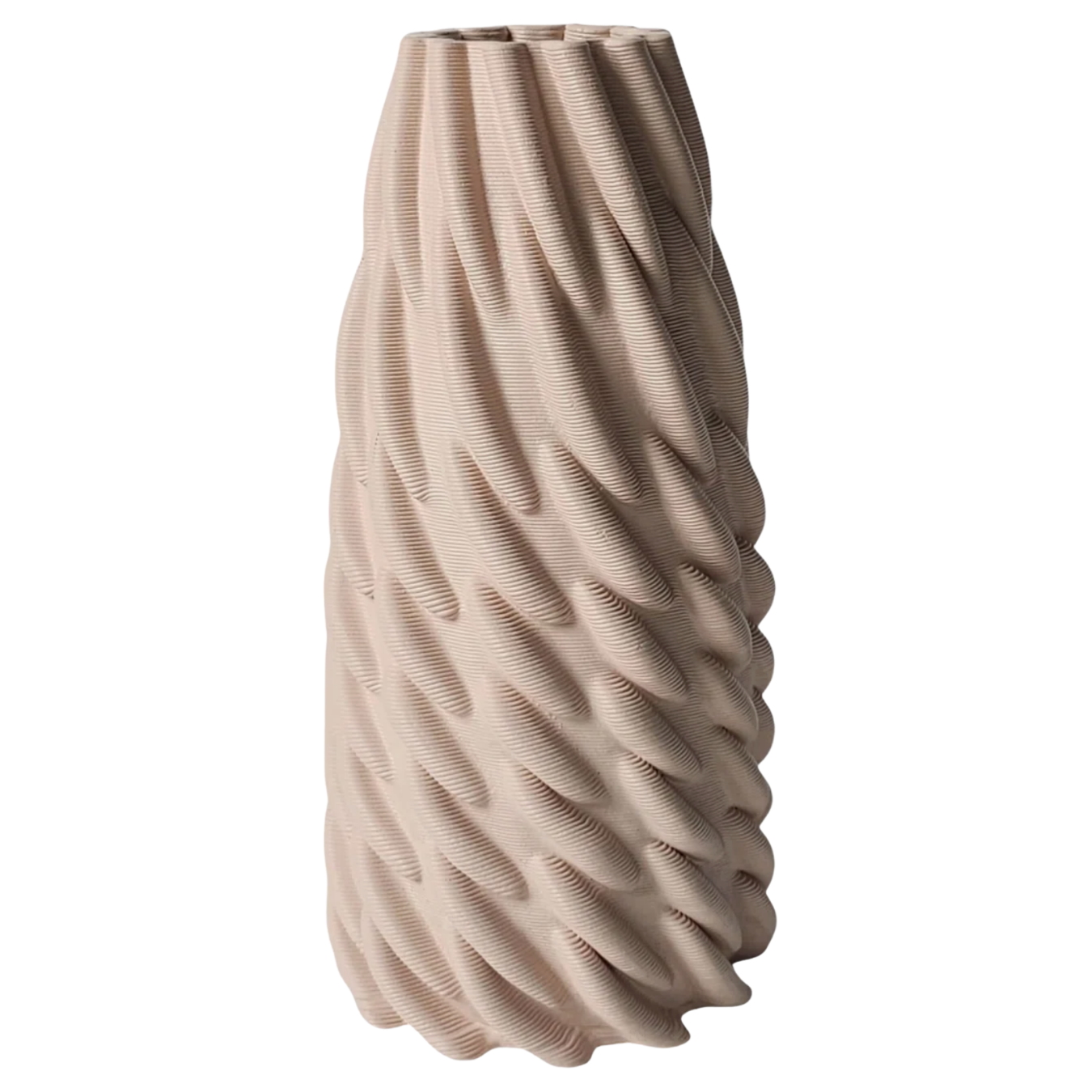 Blush Swirled Porcelain Vases