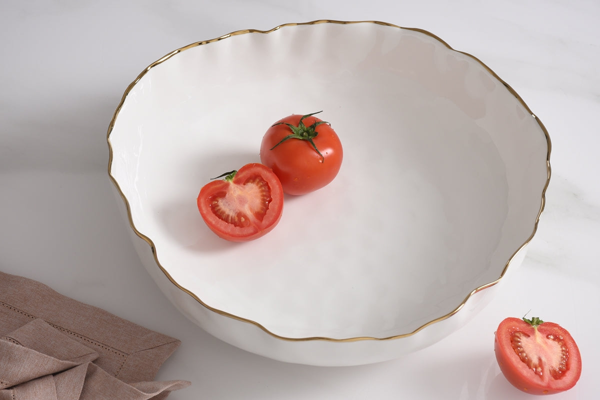 Extra Large Shallow Bowl - Gold