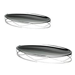 Elevated Oval Stainless Steel Trays