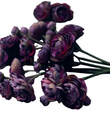 Artificial Ranunculus Bunch - Purple