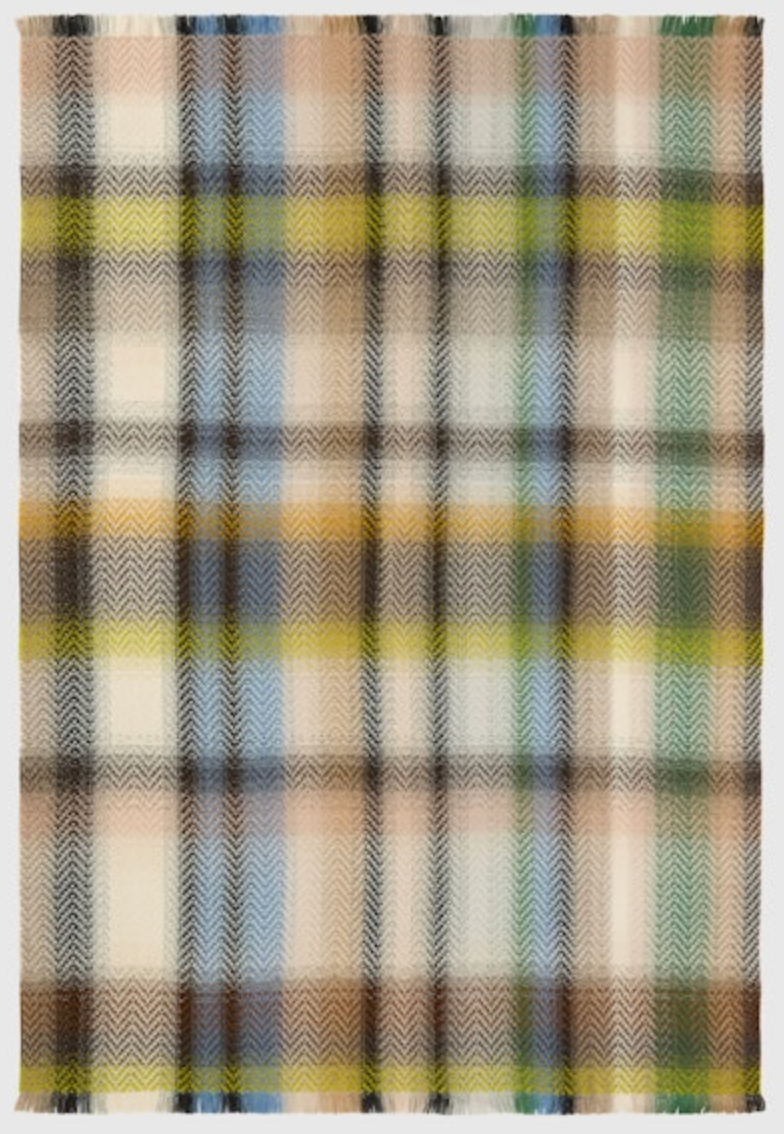 Check Throw Blanket - Beige Multicolor